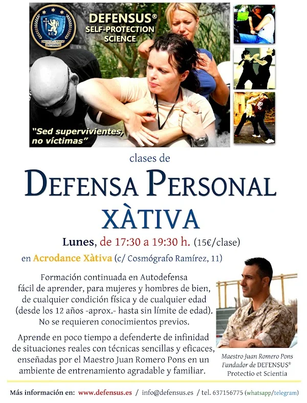 Defensa Personal Xativa DEFENSUS Self-Protection Science